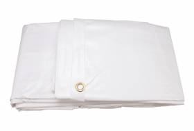 Thick tarpaulin sheet, 600x800cm, white, heavy duty